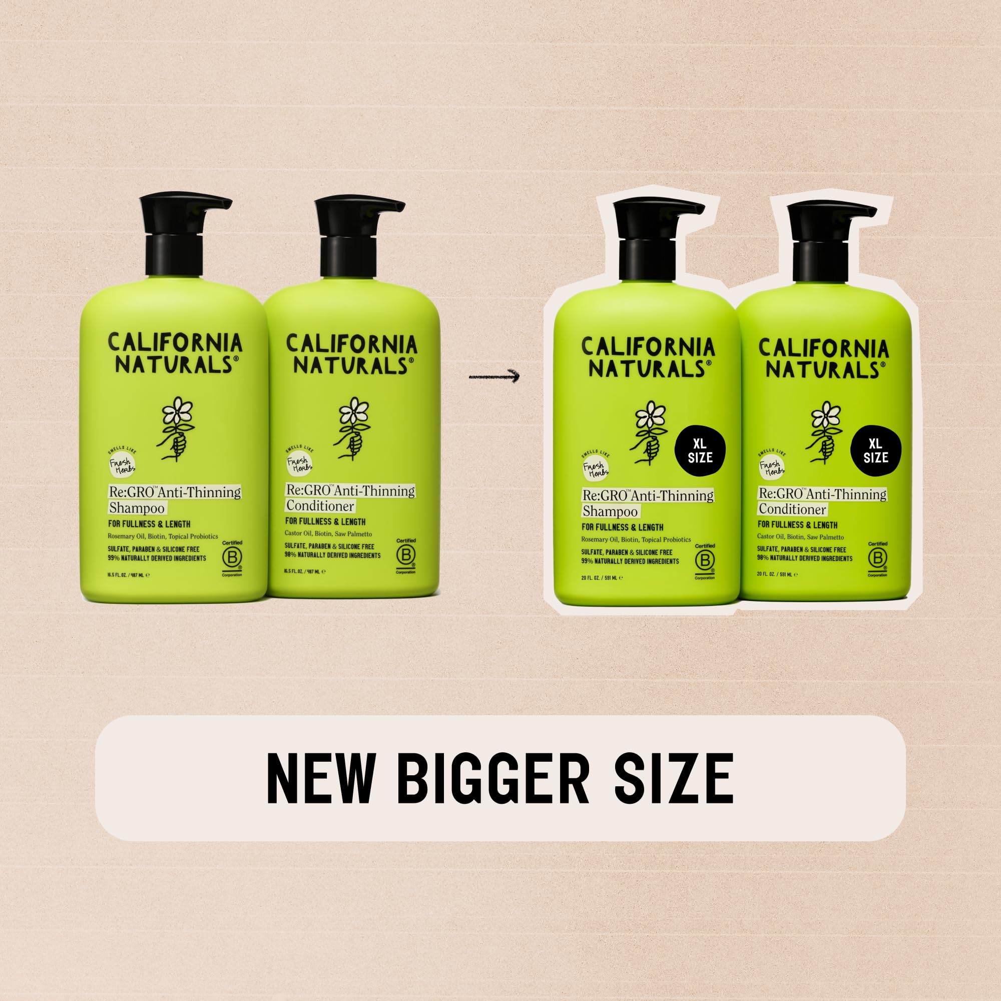 California Naturals Rosemary sprigs suggest scalp vitality and follicle support.
