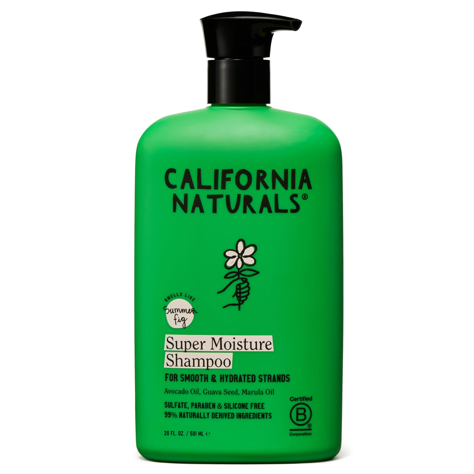 California Naturals Super Moisture Shampoo bottle front view highlighting hydrating care