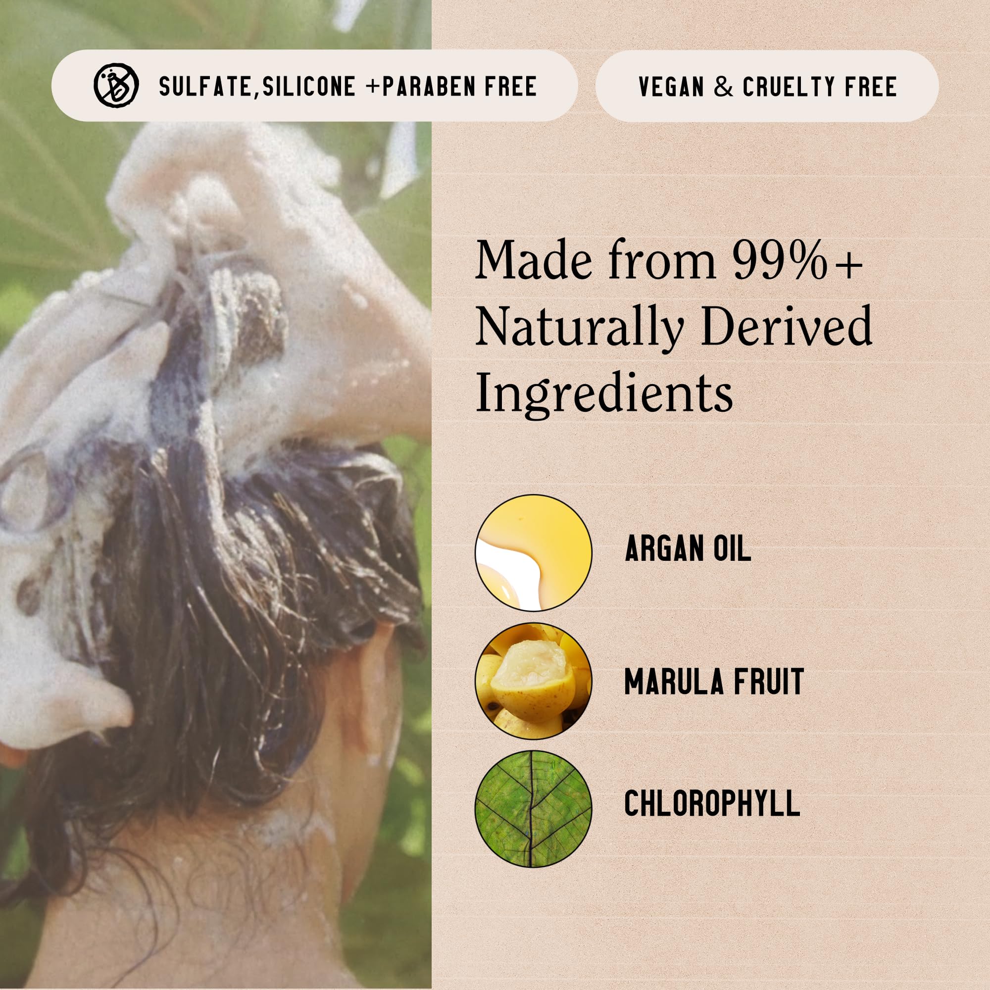California Naturals Super Moisture Shampoo label closeup emphasizes natural fragrance and clean ingredients