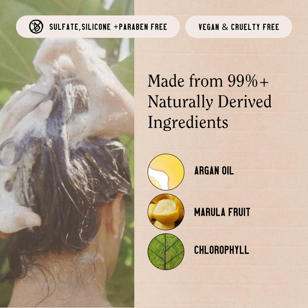 California Naturals Super Moisture Shampoo label closeup emphasizes natural fragrance and clean ingredients