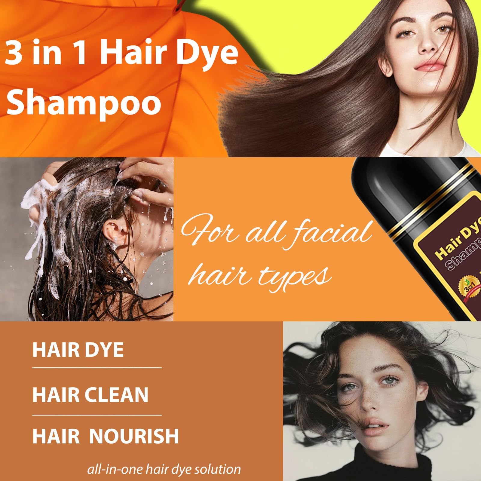Callmynm hair dye shampoo blonde brown 3in1 ritual for color, cleanse, nourish