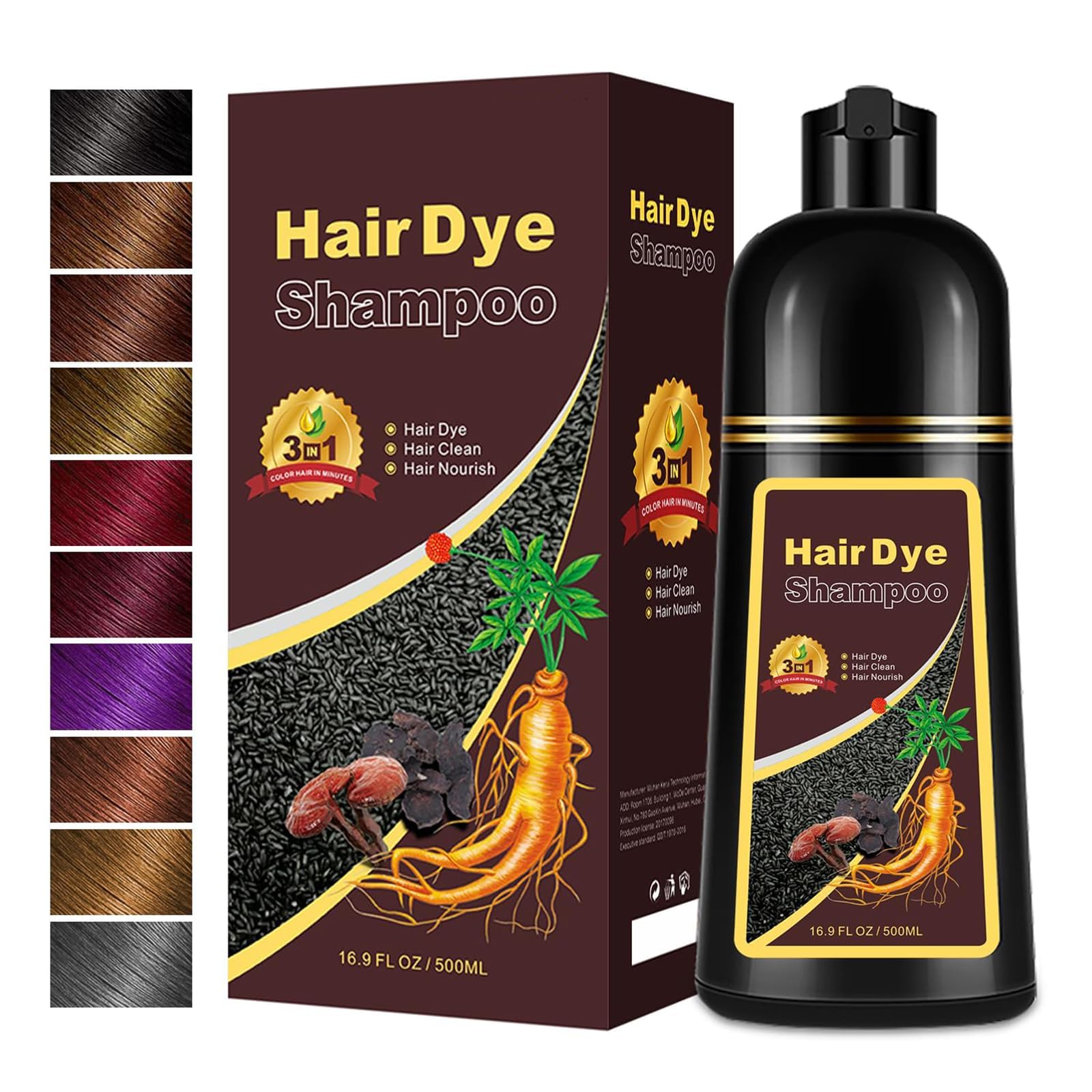 Callmynm hair dye shampoo blonde brown bottle pour for easy at-home color