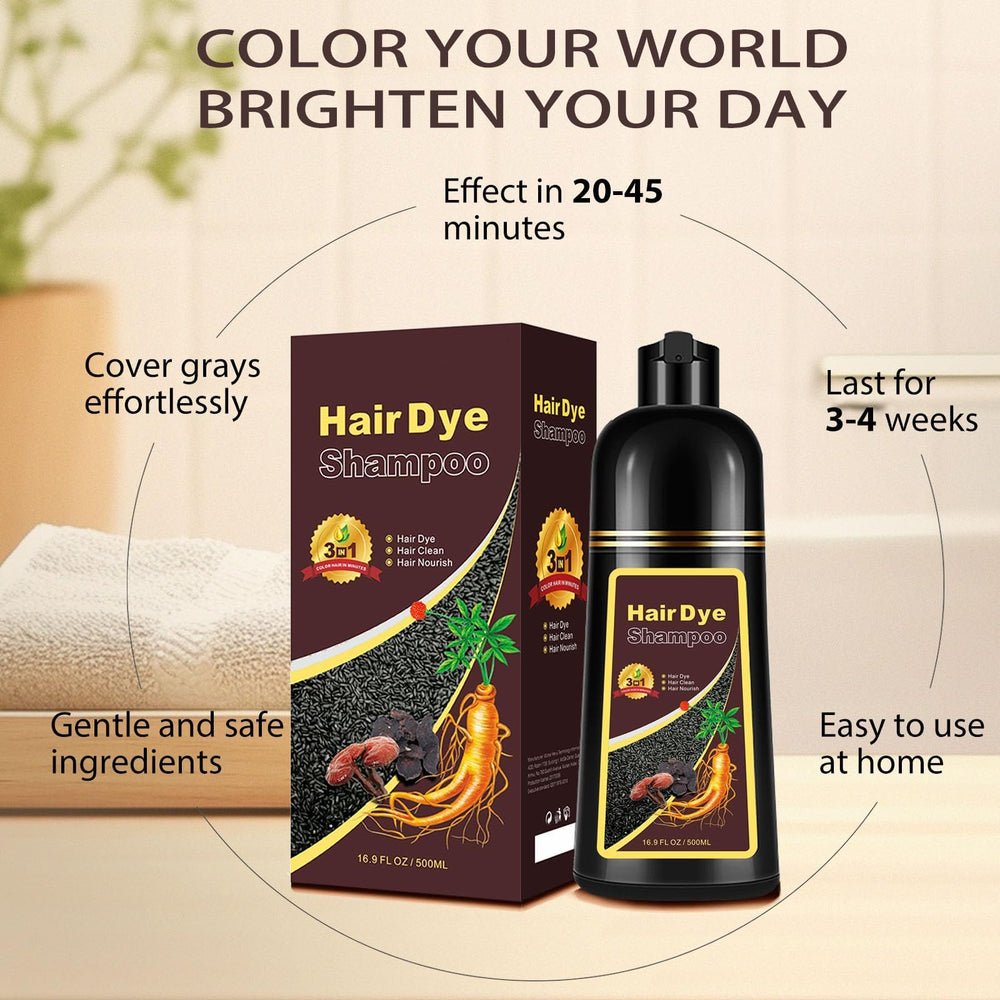 Callmynm hair dye shampoo blonde brown color shade preview on hair