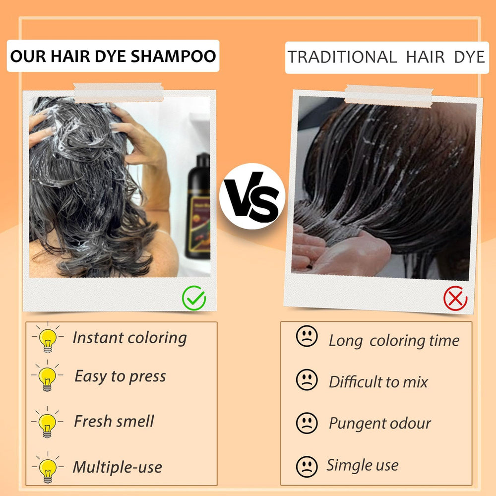 Callmynm hair dye shampoo blonde brown soft hair result after use