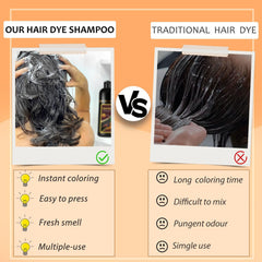Callmynm hair dye shampoo blonde brown soft hair result after use