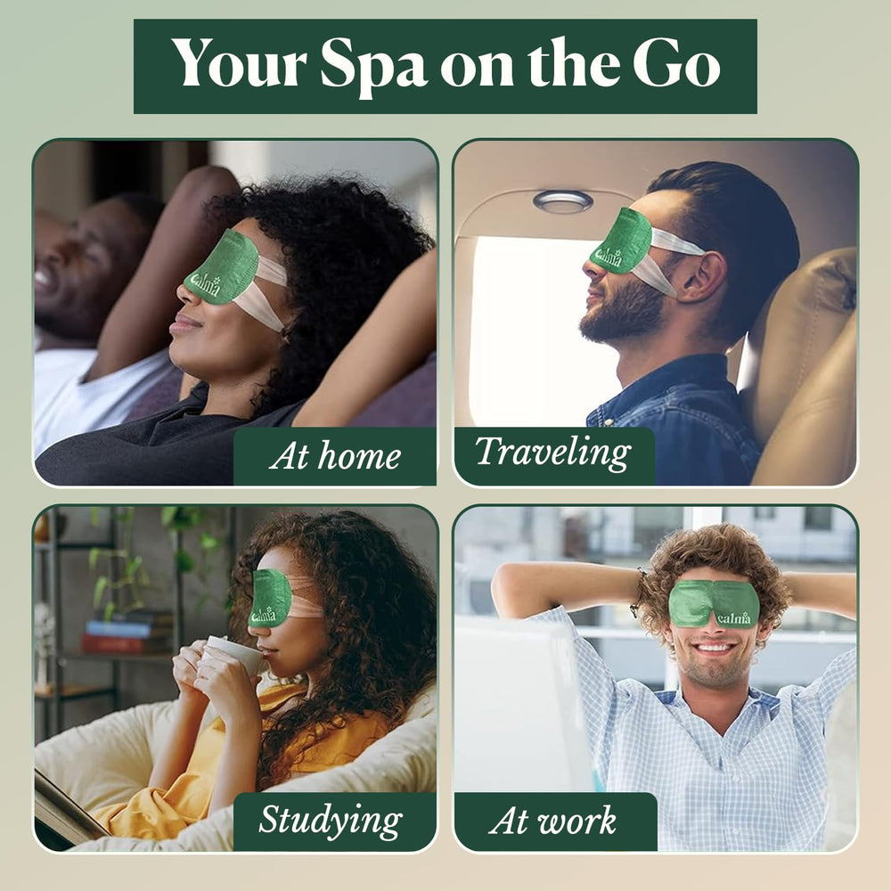 Calma 16-pack heated eye mask storage case keeps masks organized while traveling.