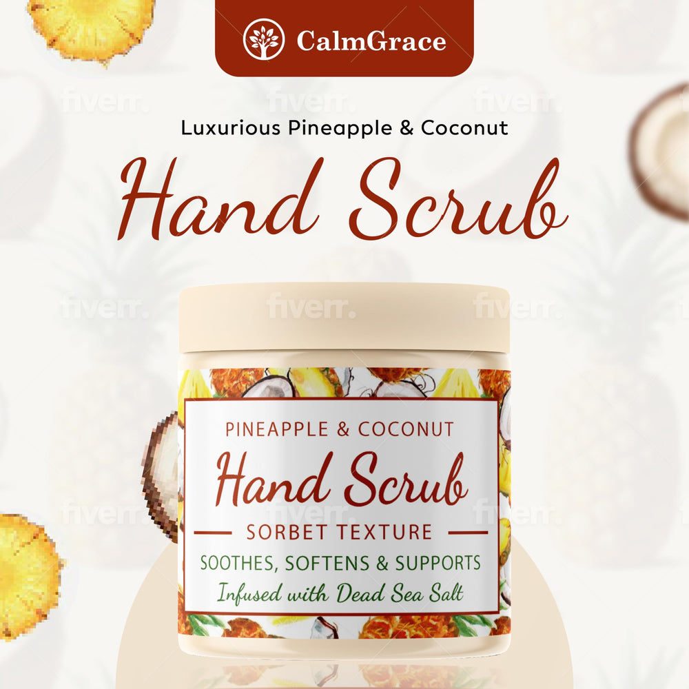 CalmGrace sorbet-texture application close-up emphasizes luxurious exfoliation.