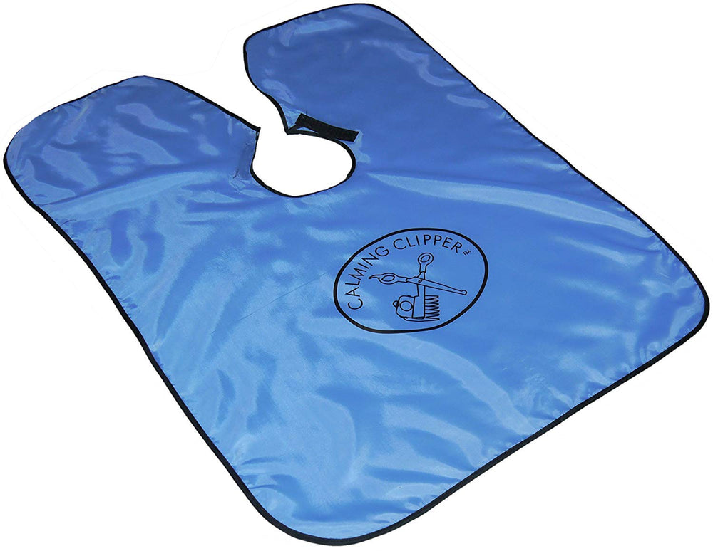 Calming Clipper haircut guide and cape enabling precise, comfortable grooming.