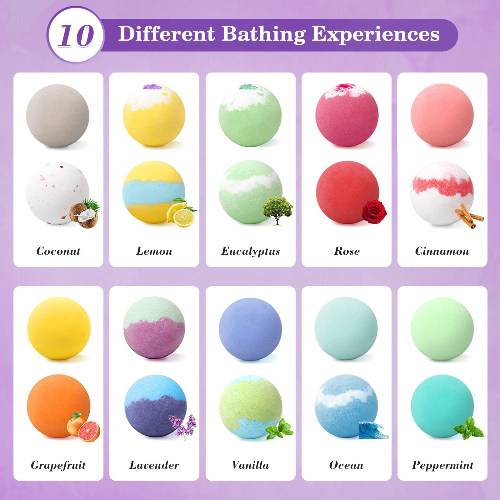 CalmNFiz bath bombs with colorful swirl in water create a vibrant, visually soothing soak.