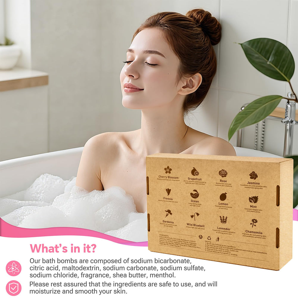 CalmNFiz grapefruit bath bomb for energizing soak and bright mood.