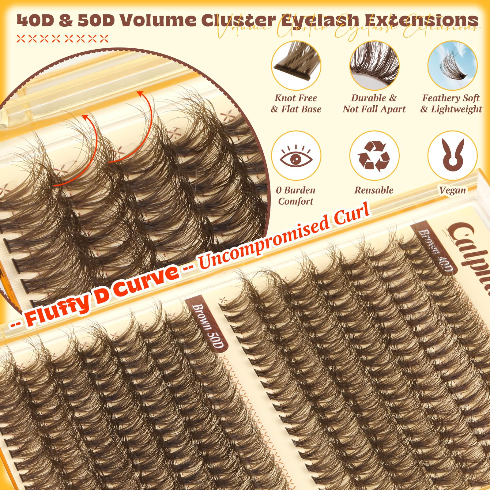 Calphdiar clusters use soft composite fibers for comfortable wear.