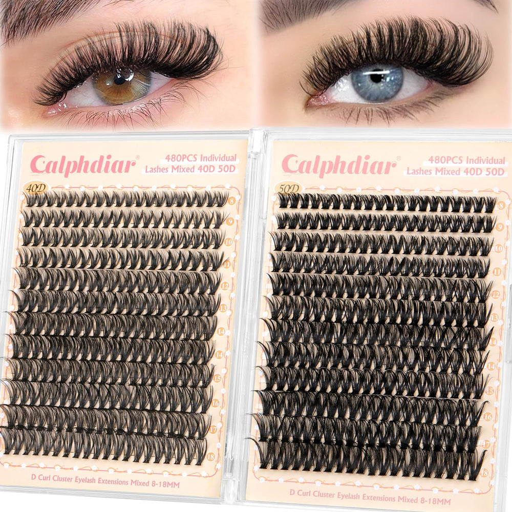 Calphdiar lash clusters close-up for salon-style volume at home.