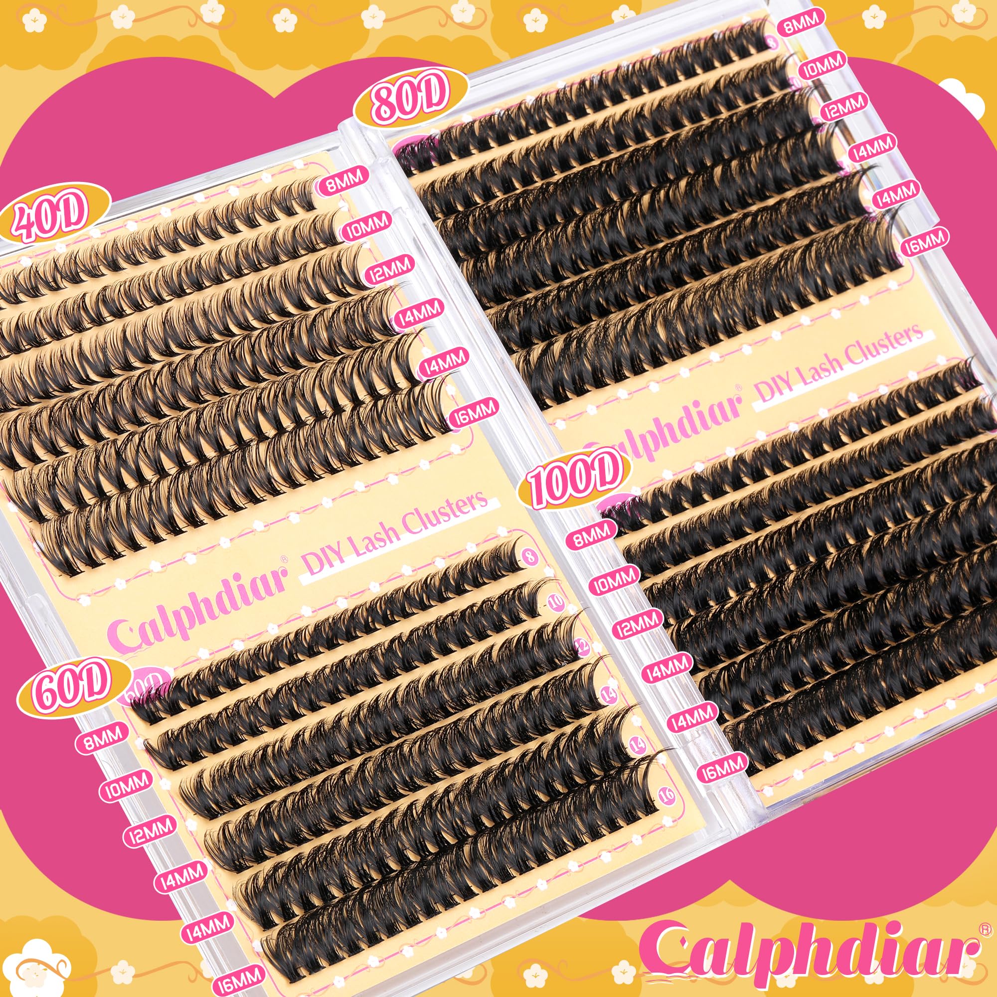 Calphdiar lash clusters mink-like fiber feel soft and skin-friendly.