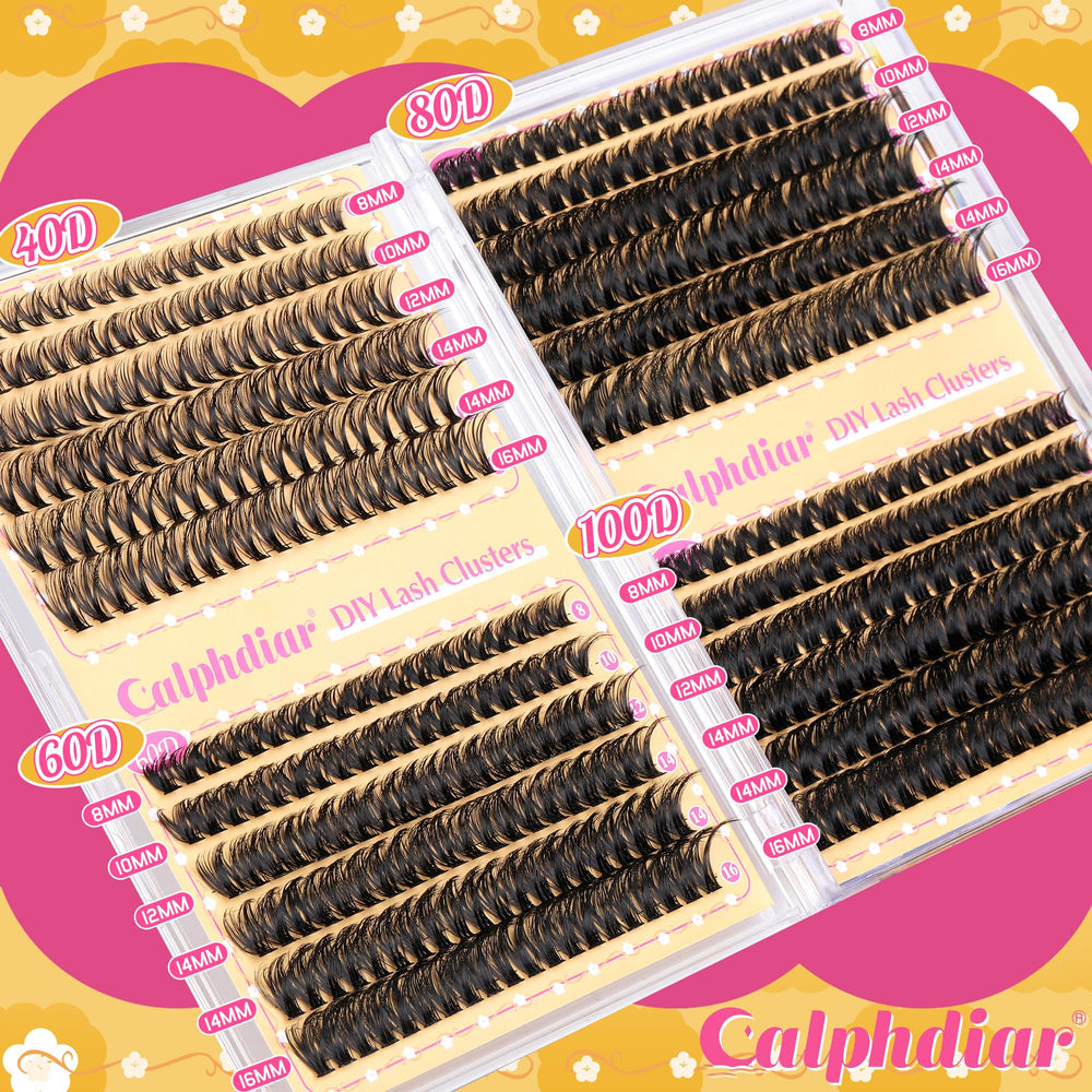 Calphdiar lash clusters mink-like fiber feel soft and skin-friendly.