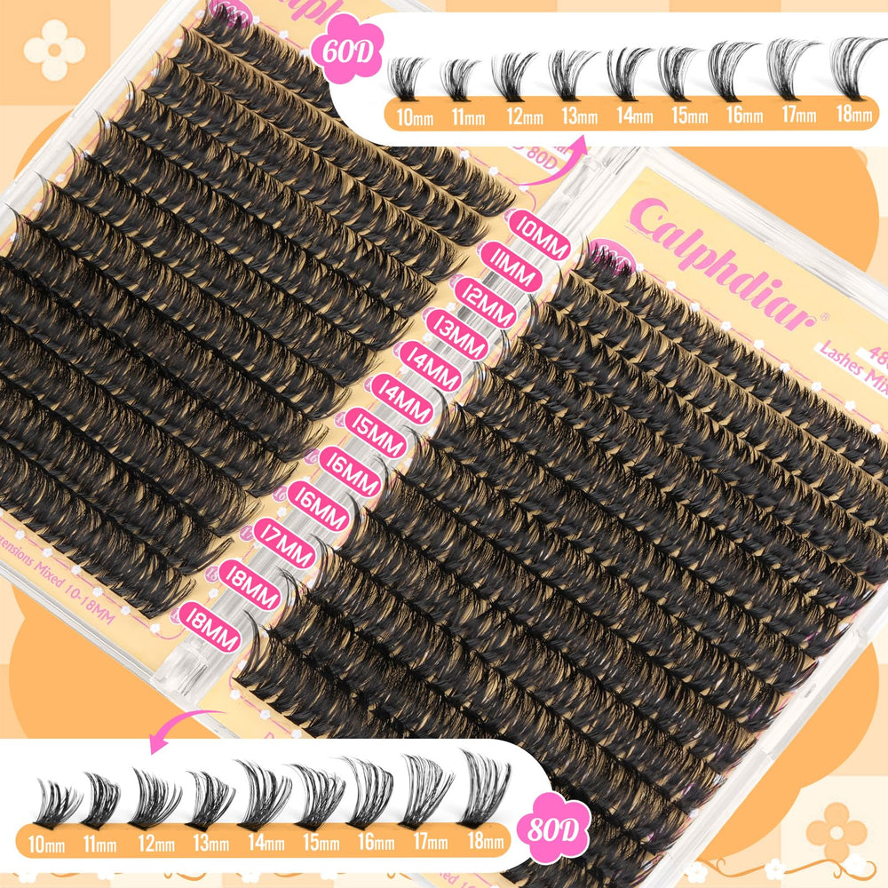 calphdiar lashes clusters d-curly detail highlights curled lashes for brighter eyes.