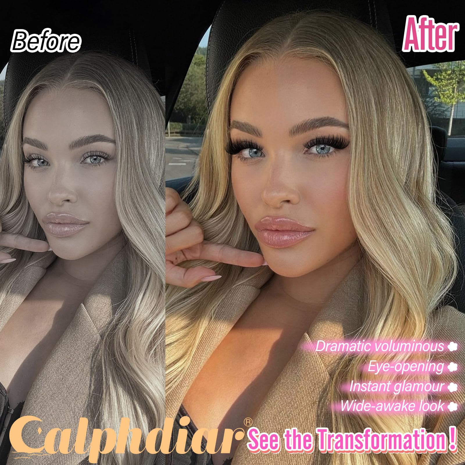 calphdiar lashes clusters lightweight natural feel reduces irritation and enhances wear.
