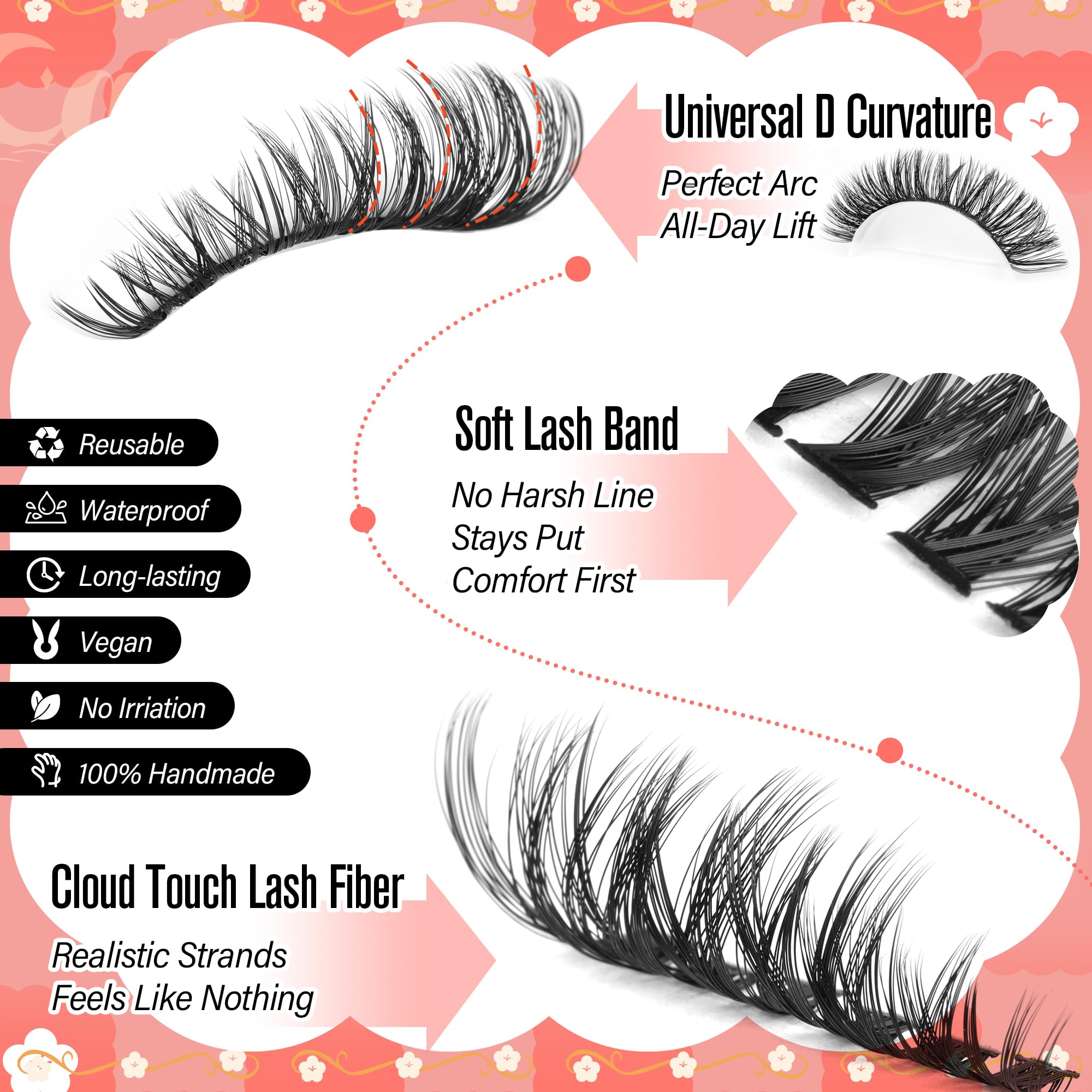 calphdiar lightweight mink-like fiber minimizes irritation while delivering natural lash feel.