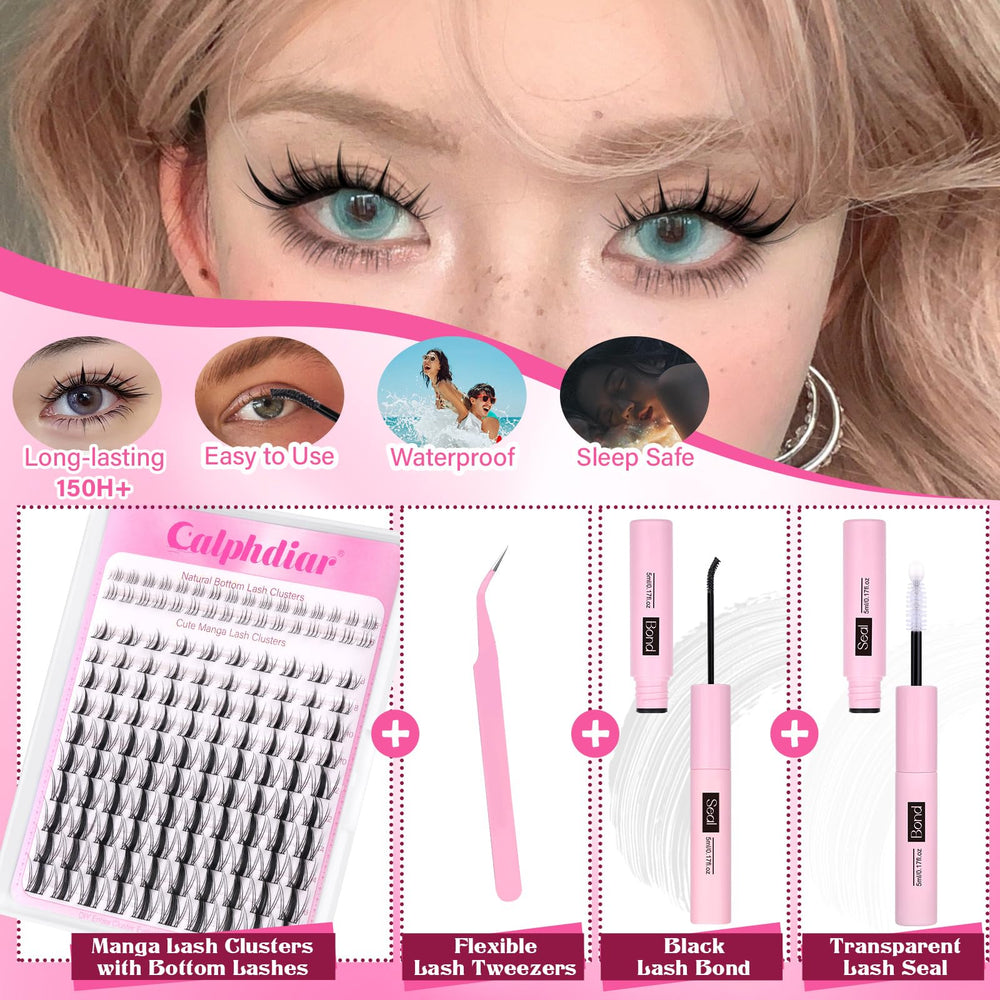 Calphdiar Manga eyelash kit in compact packaging for travel.