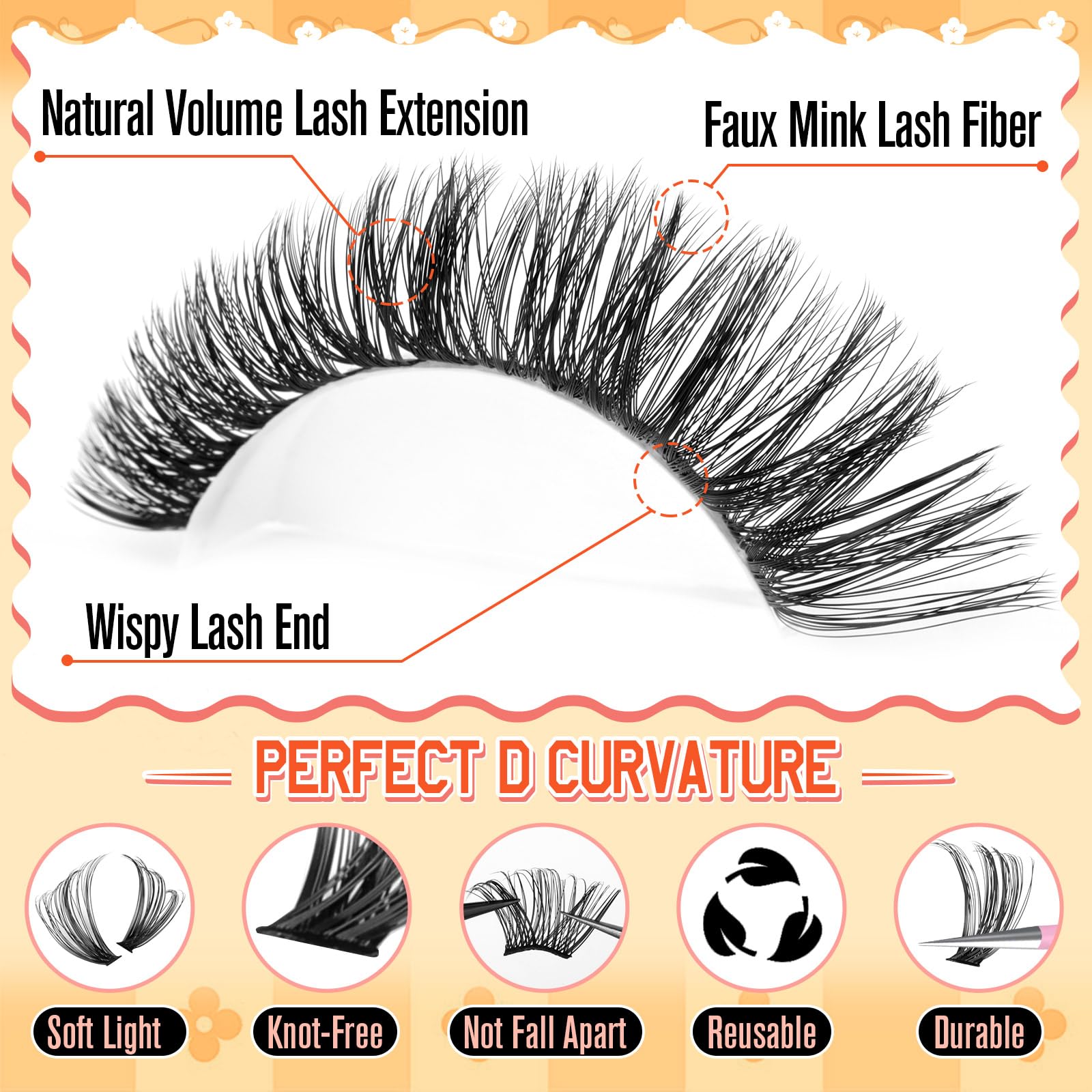 Calphdiar reusable lash clusters promise durability and extended use.