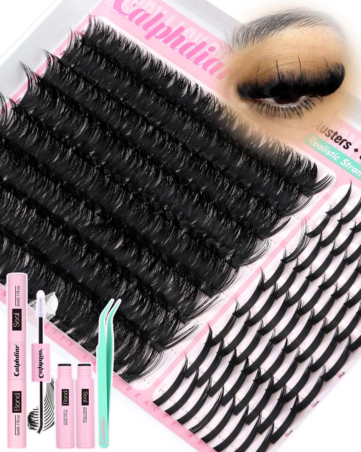 Calphdiar spikes eyelash clusters kit packshot for dramatic volume and fluttery texture