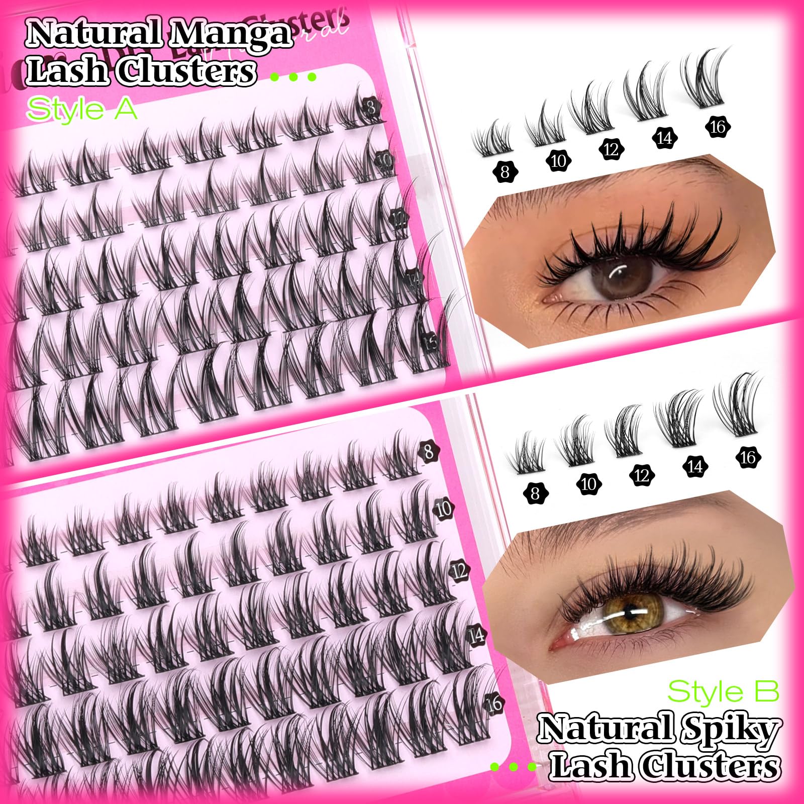 Calphdiar variety-pack-lash-clusters-diy enables diverse styles and lengths for custom looks.