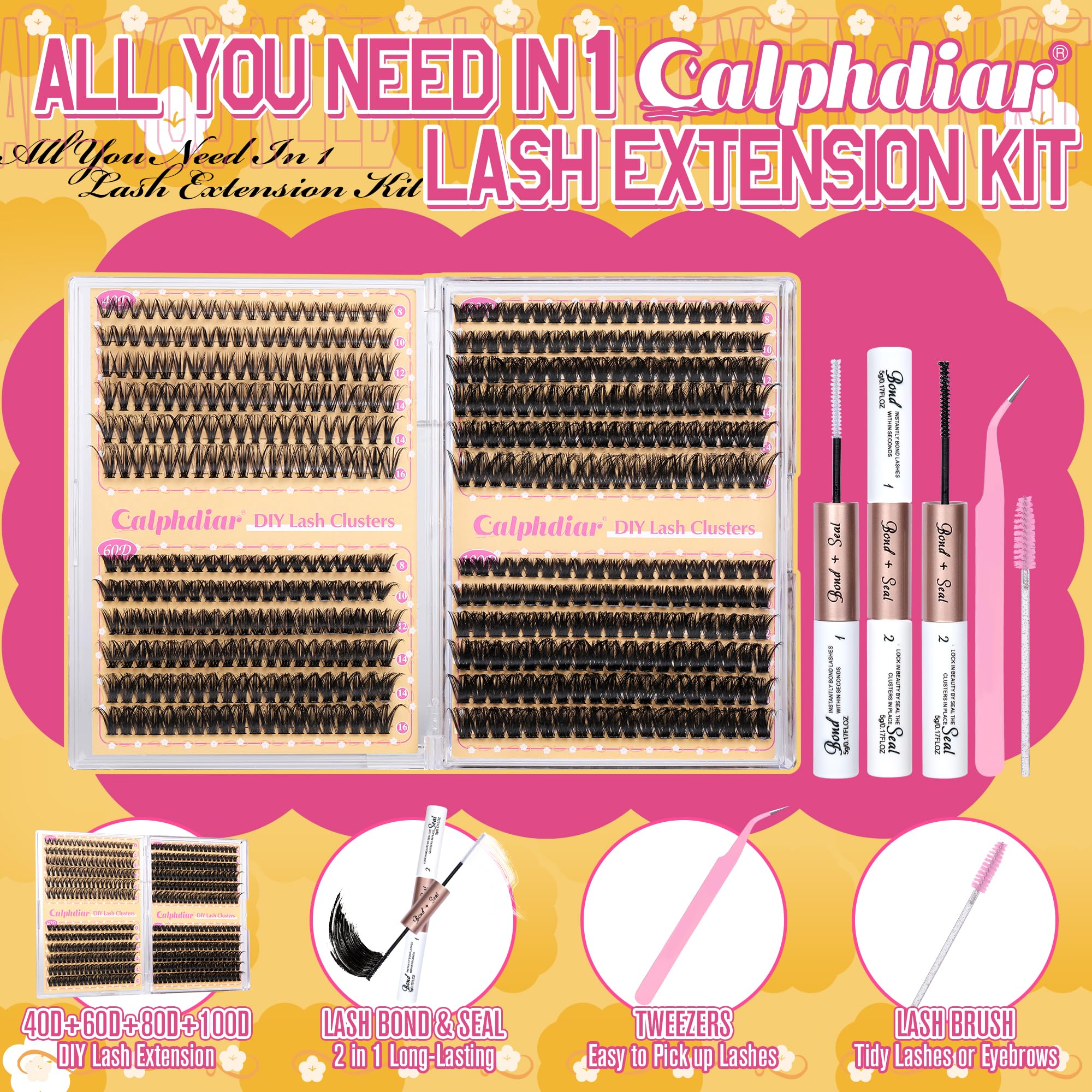 Calphdiar wispy clusters with D-curvature for versatile styling options.