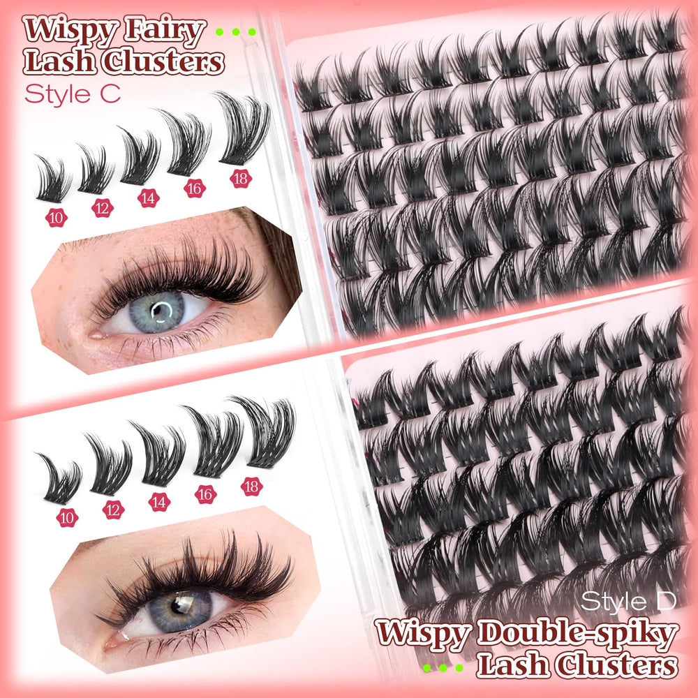 Calphdiar wispy lash clusters length variety 10-18mm ideal for customizable drama.