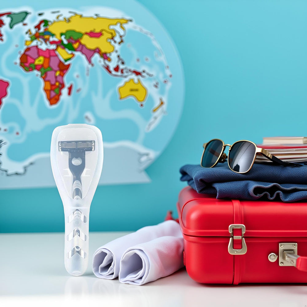 Calsgkspray clean dry storage protects razors during transit.
