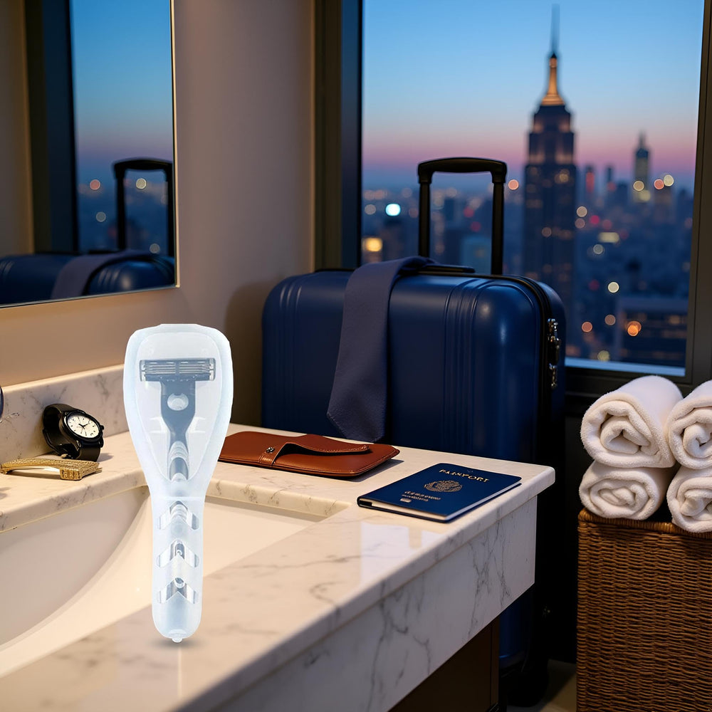 Calsgkspray travel case manual razor keeps blades safe and dry on trips.