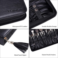 Camdeez Rownyeon 14-elastic-pocket capacity holds about 40 brushes up to 11 inches