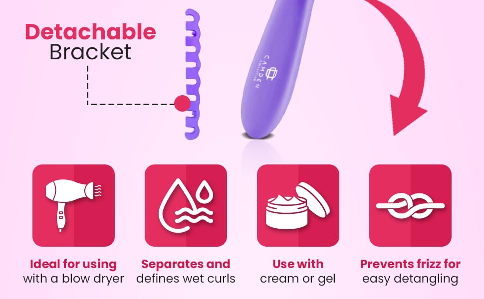 CamDenn Premium Detangler Brush showcases natural oil distribution for healthy shine.