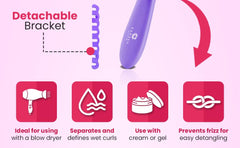 CamDenn Premium Detangler Brush showcases natural oil distribution for healthy shine.