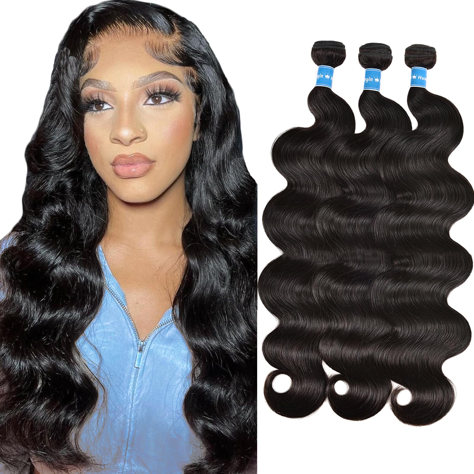 Camebinly Body Wave Bundles close-up weft for durable fullness
