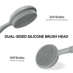 CAMENDE silicone back brush easy-clean design facilitates quick drying after showers.