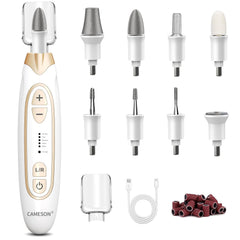 CAMESON cordless nail file set packaging, gift-ready presentation.
