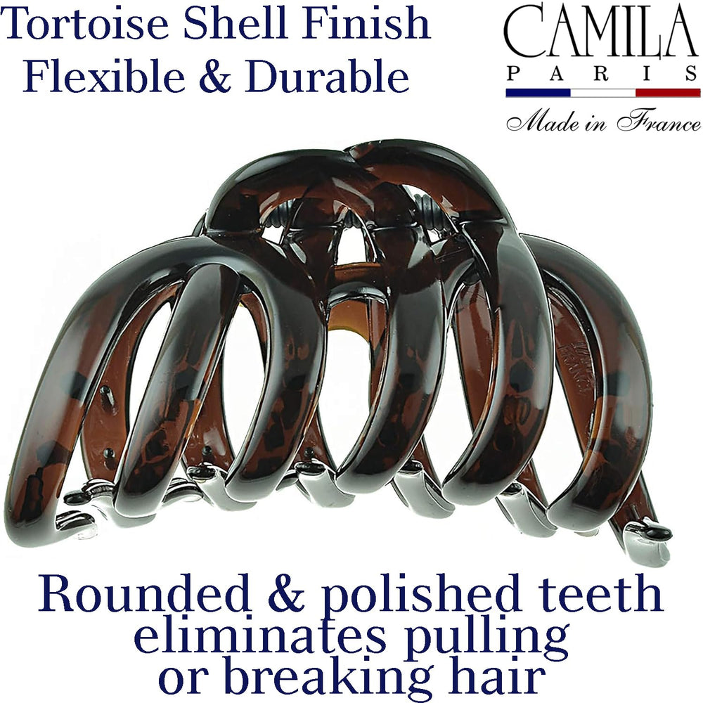 Camila Paris AD718 octopus clip tortoise-shell finish close-up