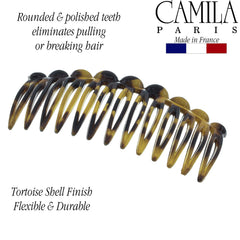 Camila Paris cellulose acetate hair ornament is durable and lightweight