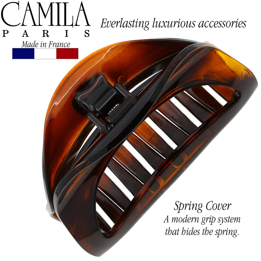 Camila Paris CP1561 thick-hair clip close-up highlighting the spring detailing for secure grip
