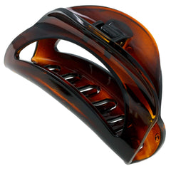 Camila Paris CP1561 tortoise shell clip front view demonstrating sturdy hold for thick hair