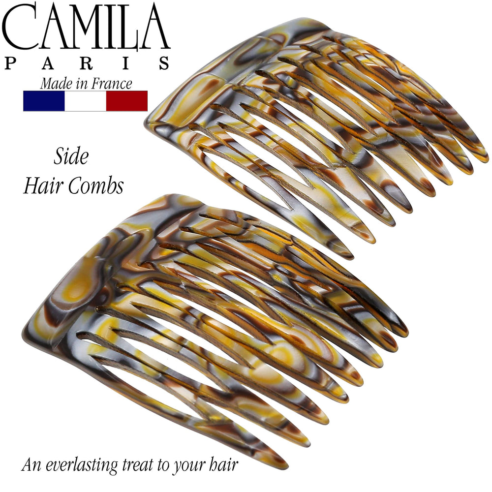 Camila Paris CP2332/2 on bun demonstration demonstrates secure grip without tugging