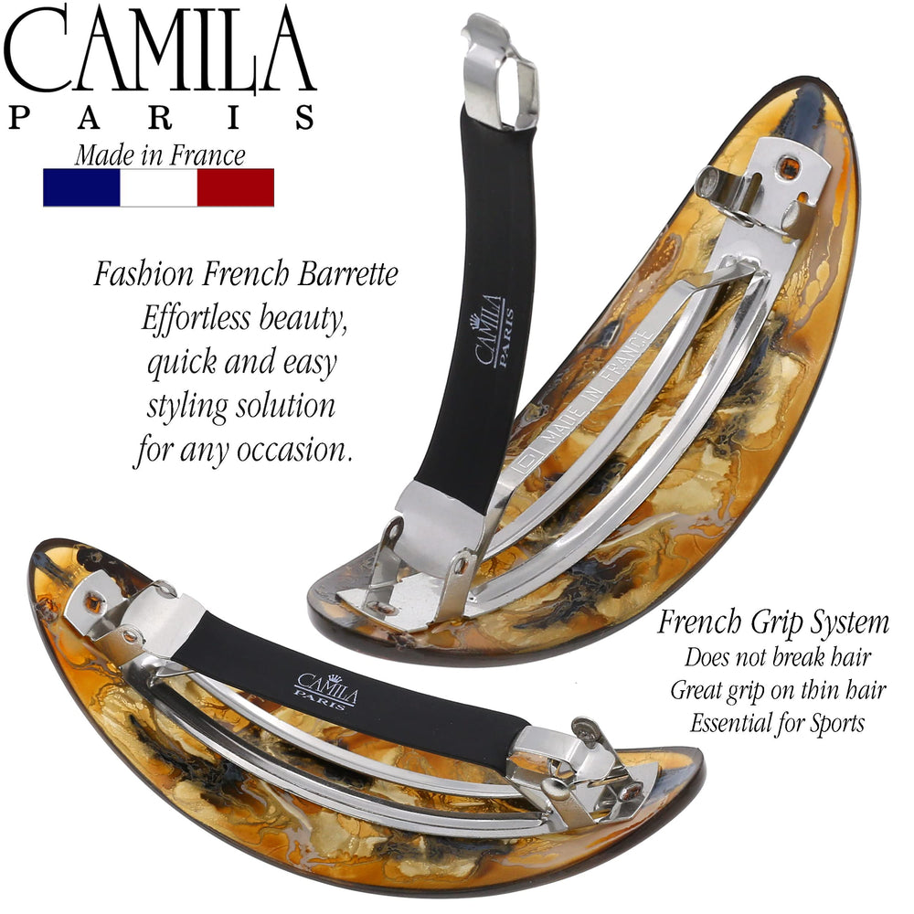 Camila Paris CP3322 made-in-france barrette with durable cellulose acetate finish