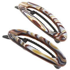 Camila Paris CP3367 onyx barrette side view with secure all-day hold.