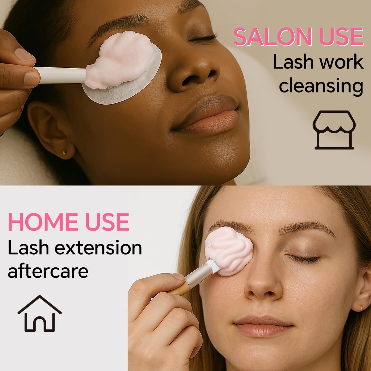 Camillash closeup-lash-cleanser-foam offers lash-friendly cleansing with dense, gentle lather.