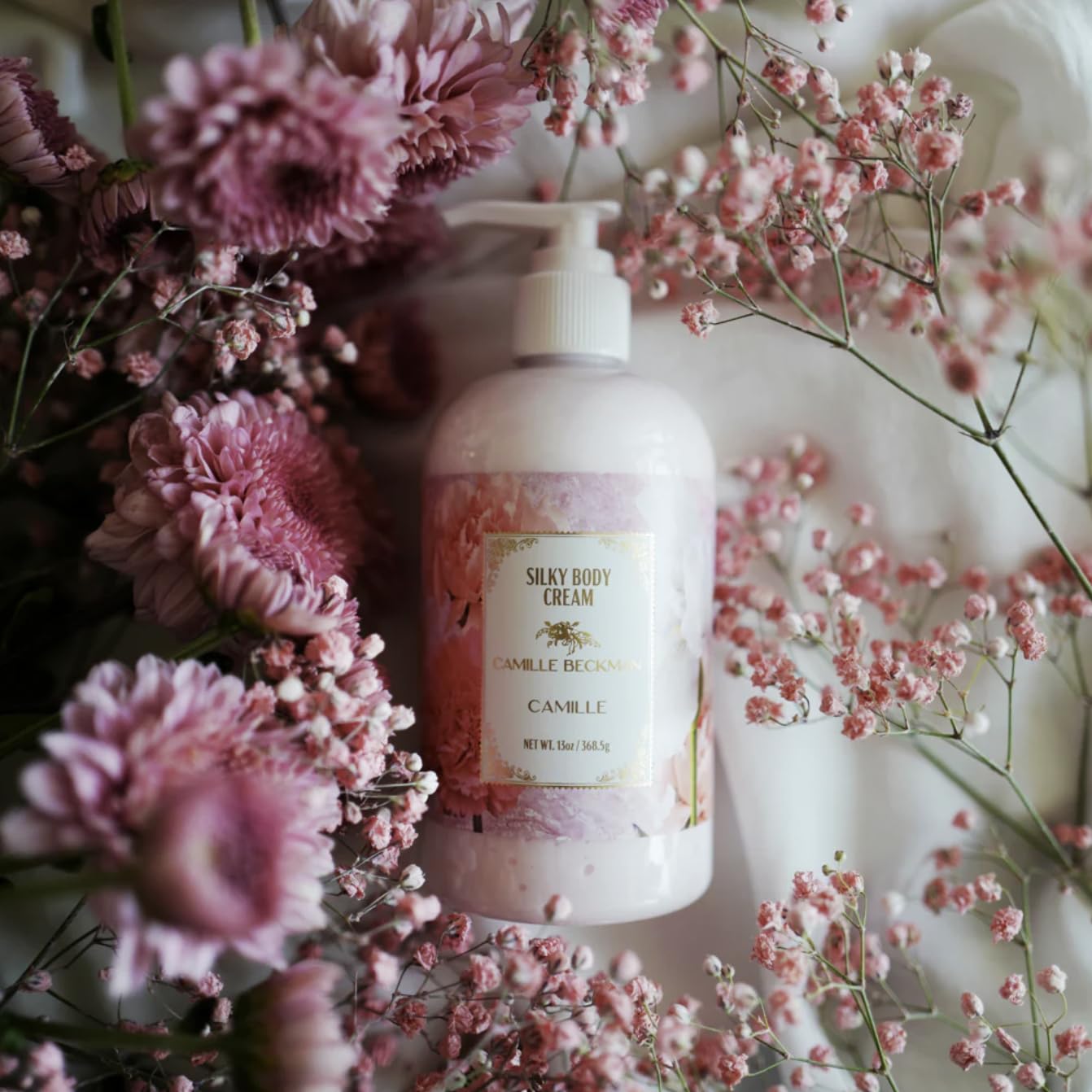 Camille Beckman Camille Scented Silky Body Cream creamy texture ideal for daily use.