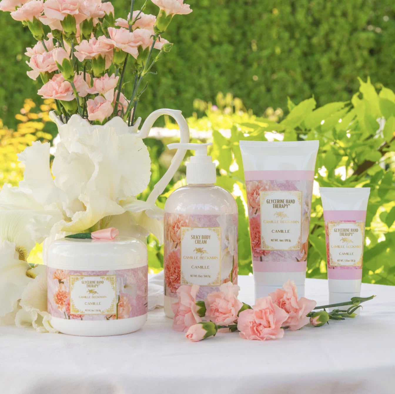 Camille Beckman Camille Scented Silky Body Cream legs-glow for smooth hydration.