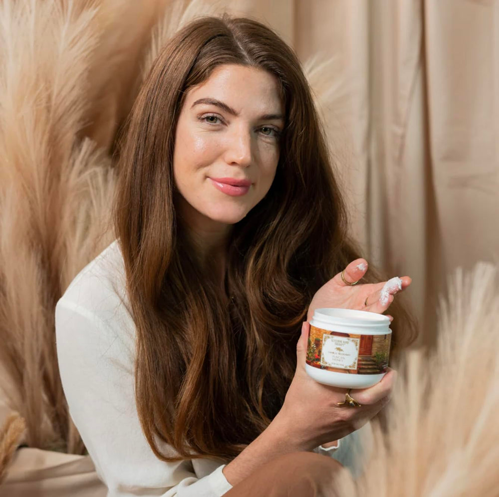 Camille Beckman glycerine hand therapy cream ingredients vial highlights glycerin and almond oil for nourished skin