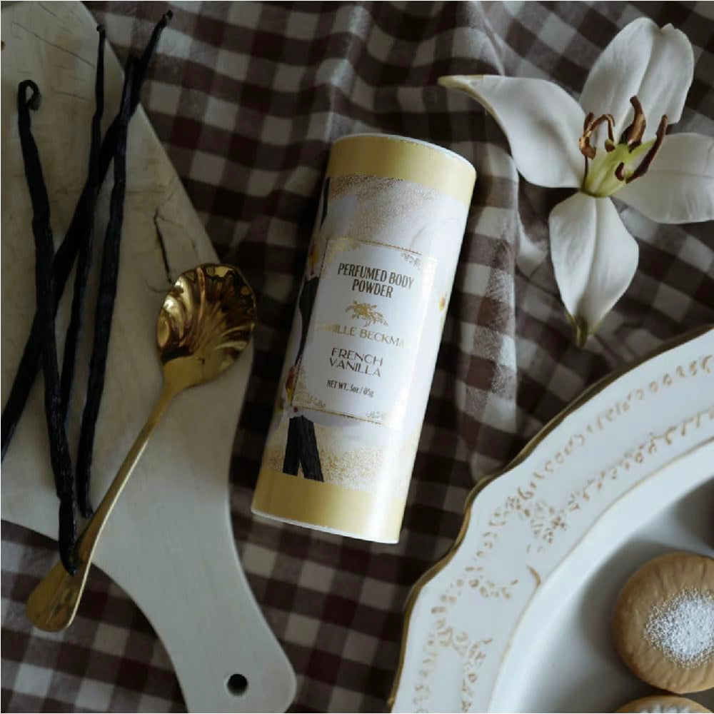 Camille Beckman vanilla-musk scent notes highlight warm, buttery finish ideal for daily fragrance.