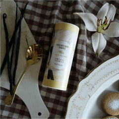 Camille Beckman vanilla-musk scent notes highlight warm, buttery finish ideal for daily fragrance.
