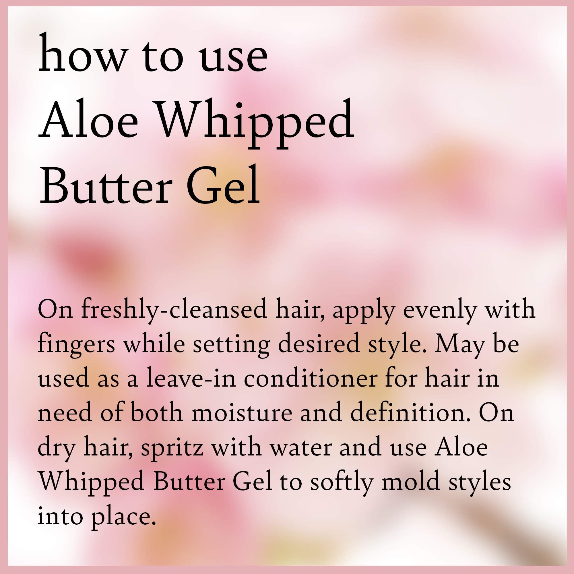 Camille Rose Aloe Whipped Butter Gel packaging design signaling natural, gentle styling