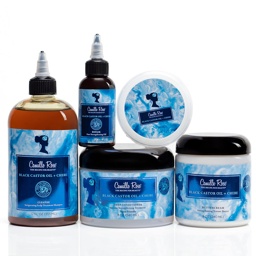 Camille Rose product pairing with Chebe Cleanse Shampoo for a full routine.